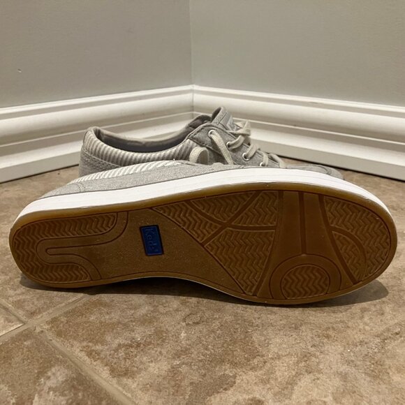 Keds Women's Gray Lace Up Canvas Sneakers Size 7 - Picture 5 of 6